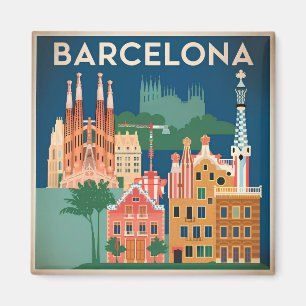 Imán Barcelona España vintage