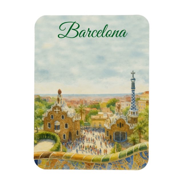Imán Barcelona Park Guell (Vertical)