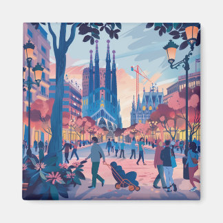Imán Barcelona, Park Guell, Sagrada Familia, Souvenir