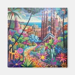 Imán Barcelona, Park Guell, Sagrada Familia, Souvenir