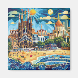 Imán Barcelona, Park Guell, Sagrada Familia, Souvenir