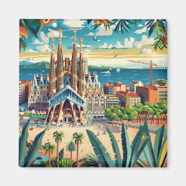 Imán Barcelona, Park Guell, Sagrada Familia, Souvenir
