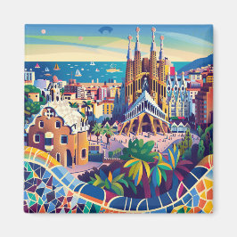 Imán Barcelona, Park Guell, Sagrada Familia, Souvenir