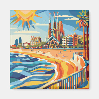 Imán Barcelona, Park Guell, Sagrada Familia, Souvenir