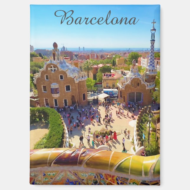 Imán Barcelona, Parque Güell (Anverso)