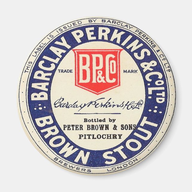 Imán Barclay Perkins Brown Stout (Frente)