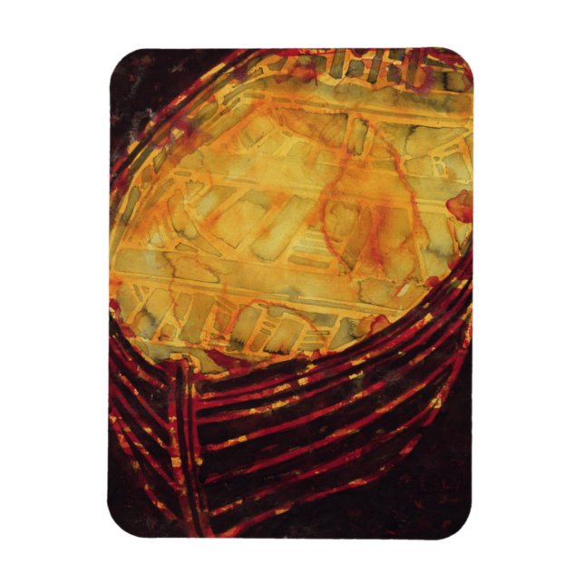 Imán Barco amarillo 2007 (Vertical)