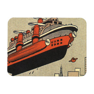 Imán Barco de crucero de helicóptero de ciencia ficción