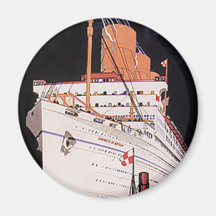 Imán Barco de crucero de transporte de viaje vintage po