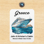 Imán Barco de crucero para las islas griegas<br><div class="desc">Este diseño puede ser personalizado en el área proporcionada cambiando la foto y/o el texto. O puede personalizarse haciendo clic en Personalizar esta plantilla y, a continuación, eligiendo la opción de hacer clic en el personalizar y eliminando o cambiando el color del fondo, agregando texto, cambiando el color o estilo...</div>