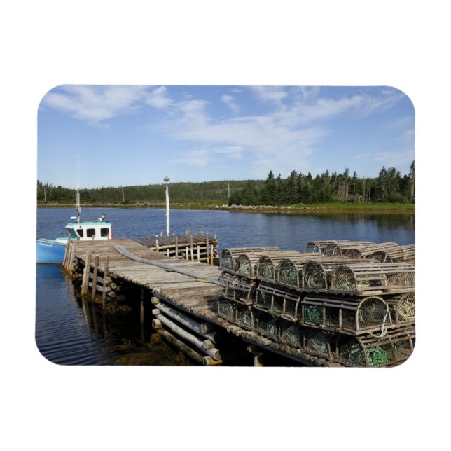 Imán Barco de langosta, Mushaboom, Nueva Escocia, Canad (Horizontal)