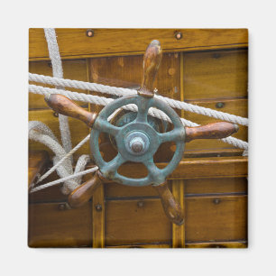 Imán Barco de madera antiguo