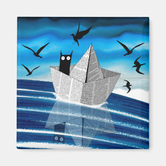 Imán Barco de papel