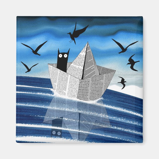 Imán Barco de papel (Frente)