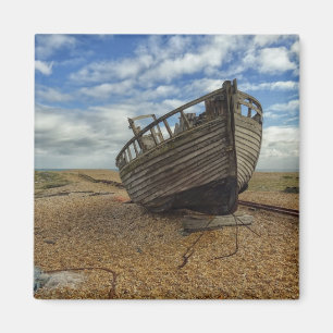 Imán Barco de pesca de madera abandonado el   Dungeness
