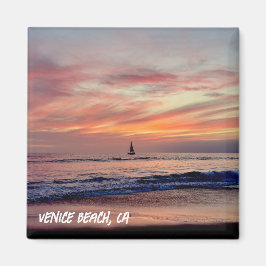 Imán Barco de vela al atardecer - Venice Beach, CA