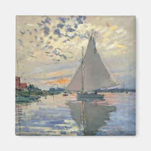 Imán Barco de vela de Monet Impresionismo francés Arte 