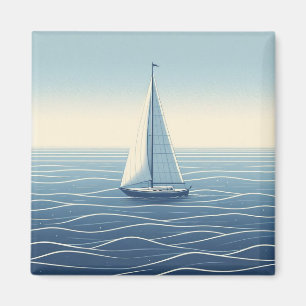 Imán Barco de vela en alta mar