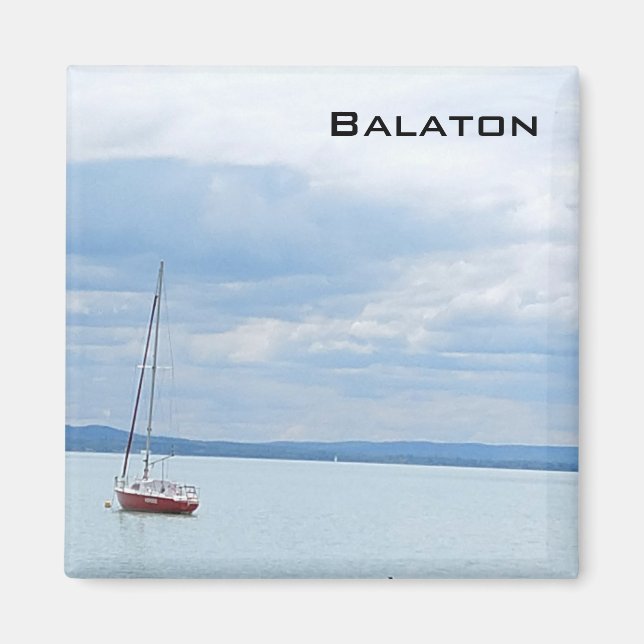 Imán Barco de vela en el lago Balaton (Frente)