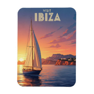 Imán Barco de vela en Ibiza España Viajes