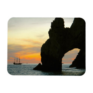 Imán Barco de vela tradicional al atardecer, Arcos de C