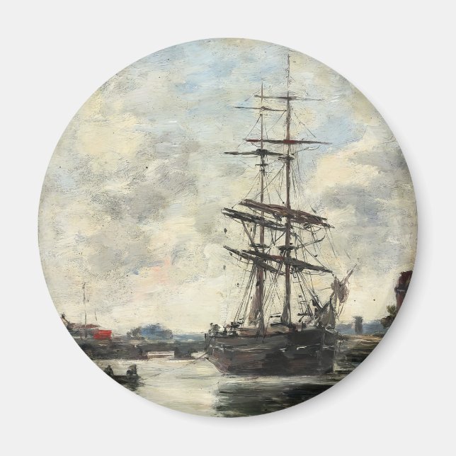 Imán Barco en Touques Eugene Boudin (francés, 1824-189) (Frente)