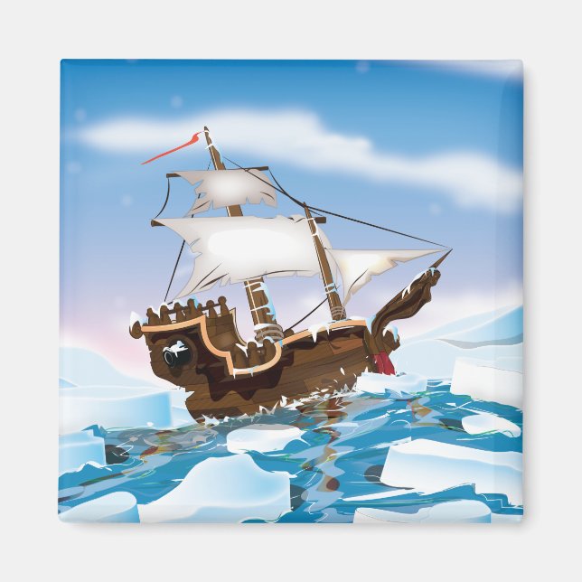 Imán Barco para romper el hielo (Frente)