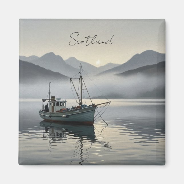 Imán Barco pesquero en Escocia Viaje (Frente)