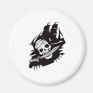 Imán Barco Pirata Clipper Espada Esqueleto Tema Piratas