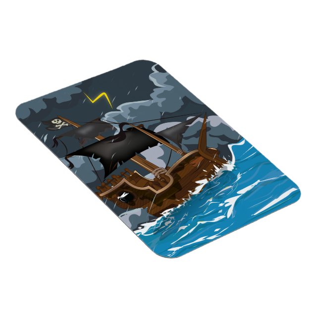 Imán Barco pirata en tormenta (Lado Derecho)