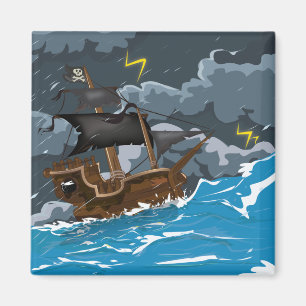 Imán Barco pirata en tormenta