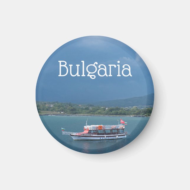 Imán Barco turístico en Bulgaria (Frente)