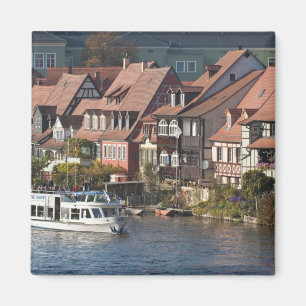 Imán Barco turístico en Little Venice y río Regnitz