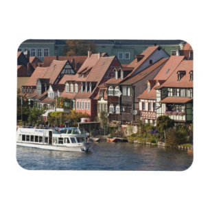 Imán Barco turístico en Little Venice y River Regnitz