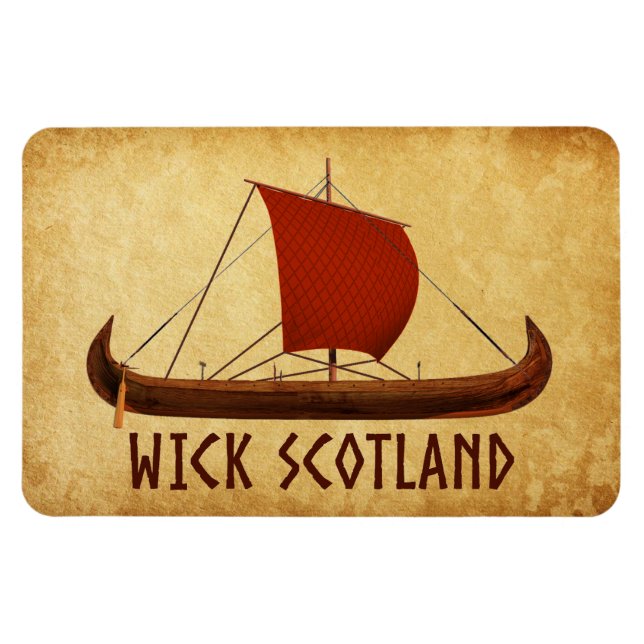 Imán Barco vikingo de Wick Escocia (Horizontal)