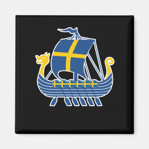 Imán Barco vikino de Suecia Gift Valhalla Viking Sueco