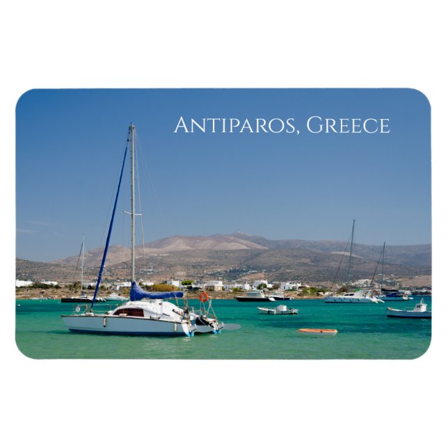 Imán Barcos de Antiparos Isla Griega (Horizontal)