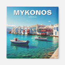 Imán Barcos de las islas griegas Mykonos