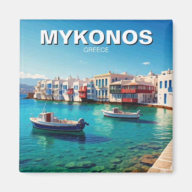 Imán Barcos de las islas griegas Mykonos (Frente)