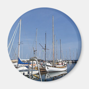 Imán Barcos de navegación en el puerto