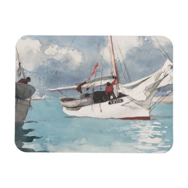 Imán Barcos de pesca, clave oeste (Horizontal)