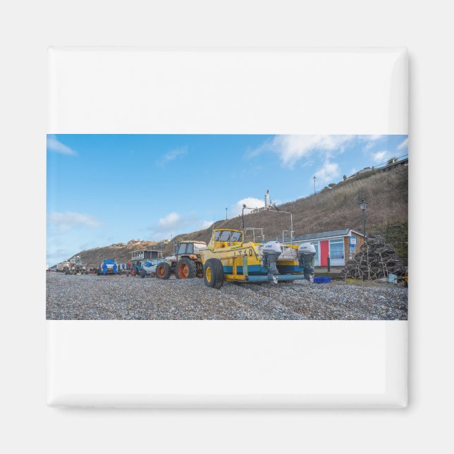 Imán Barcos de pesca en la playa de Cromer, Costa Norfo (Frente)