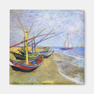 Imán Barcos de pesca en la playa, Vincent van Gogh