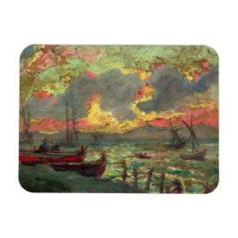 Imán Barcos de vela en la costa (por Kimon Loghi)