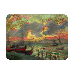 Imán Barcos de vela en la costa (por Kimon Loghi)