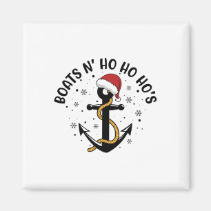 Imán Barcos N Ho Ho Hos Navidad Pijama Divertido Humor 