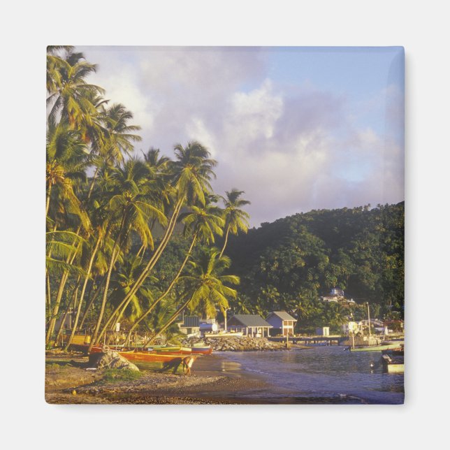 Imán Barcos pesqueros, Soufriere, Santa Lucía, Caribe (Frente)