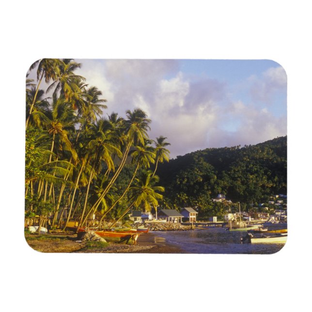 Imán Barcos pesqueros, Soufriere, Santa Lucía, Caribe (Horizontal)
