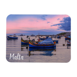 Imán Barcos tradicionales malteses en Marsaxlokk