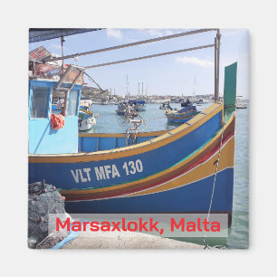 Imán Barcos tradicionales Marsaxlokk, recuerdos de Malt